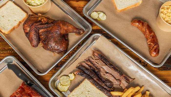 BBQ Menu in Mundelein IL: Smoked chicken, sausage, brisket, sides, and classic fixings.